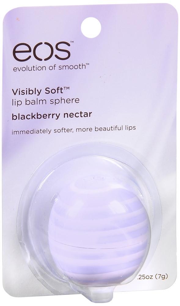 Eos Evolution of Smooth - Lip Balm Sphere Blackberry Nectar - 0.25 oz. (pack of 2) Sheer Berry Antioxidant Serum Hyaluronic Acid Tripeptide-3 Resveratrol Anti-Aging Wrinkle Reducing Facial Moisturizing Treatment Garcinia Resveratrol Peptides Algae